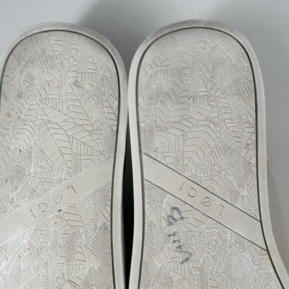 Loci x Nikki Reed Women's Beige Nine Low-Top Logo Canvas Sneakers Shoes Size 38 - Picture 13 of 16